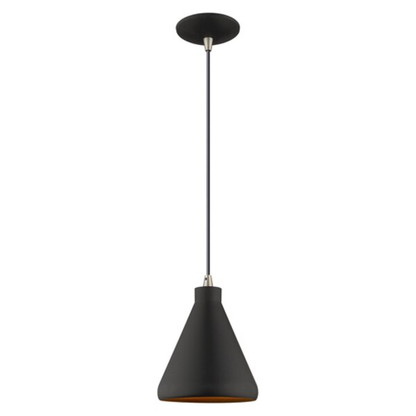 Metal Shade Mini Pendants 1 Light Black Mini Pendant