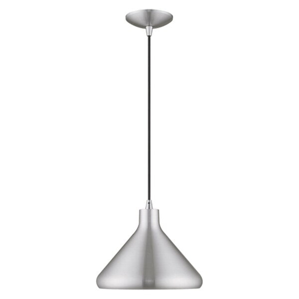 Metal Shade Mini Pendants 1 Light Brushed Aluminum Mini Pendant