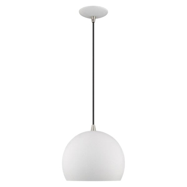 Metal Shade Mini Pendants 1 Light White Mini Pendant