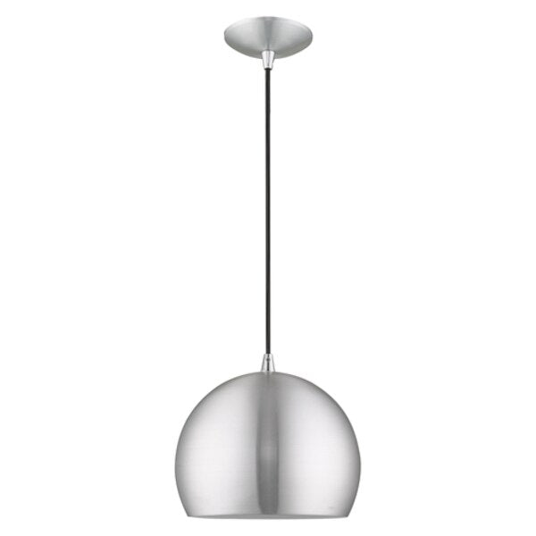 Metal Shade Mini Pendants 1 Light Brushed Aluminum Mini Pendant