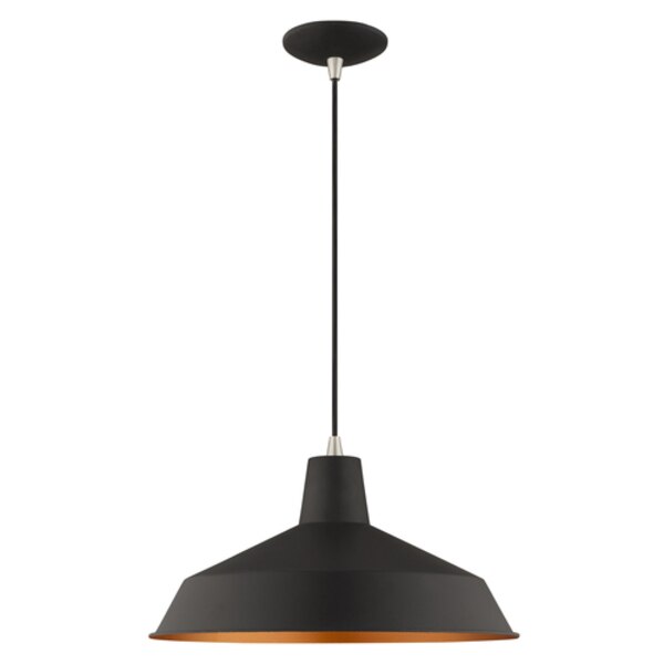 Metal Shade Mini Pendants 1 Light Black Mini Pendant