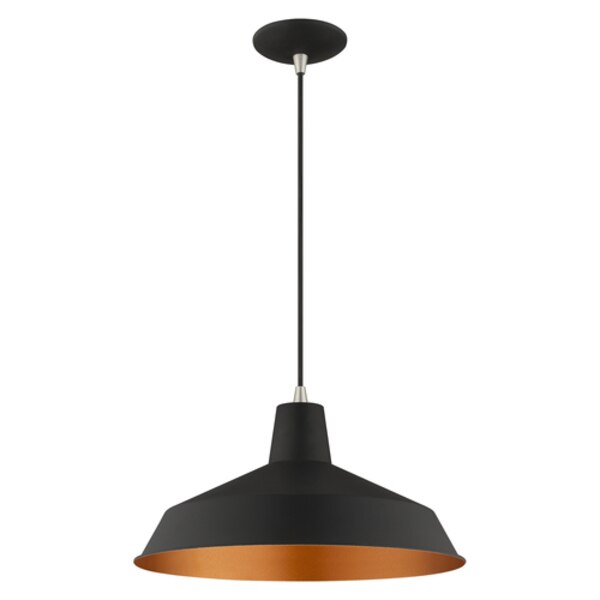 Metal Shade Mini Pendants 1 Light Black Mini Pendant
