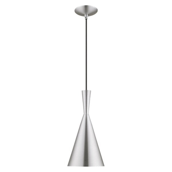 Metal Shade Mini Pendants 1 Light Brushed Aluminum Mini Pendant