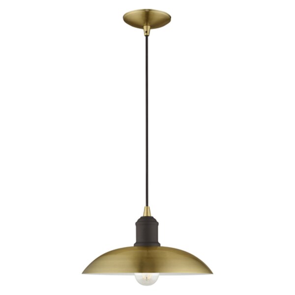 Metal Shade Mini Pendants 1 Light Antique Brass Mini Pendant