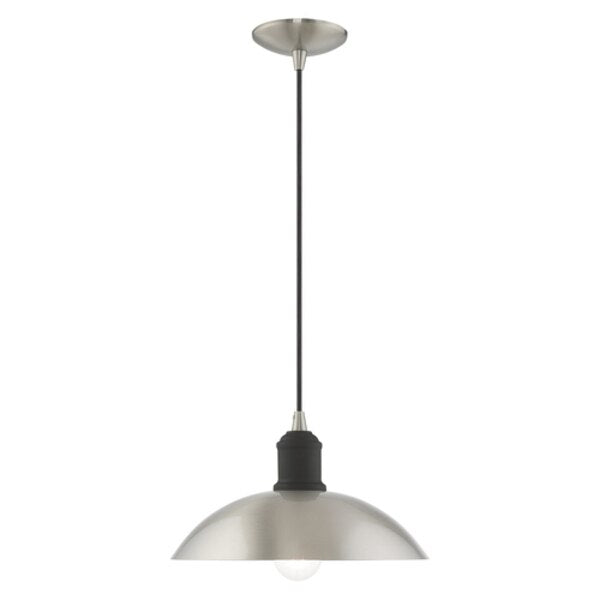 Metal Shade Mini Pendants 1 Light Brushed Nickel Mini Pendant
