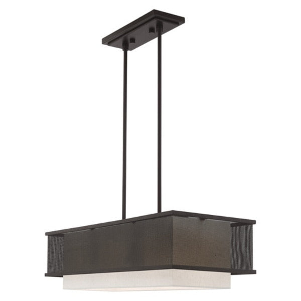Braddock 3 Light Bronze Linear Chandelie