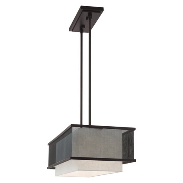 Braddock 3 Light Bronze Linear Chandelie