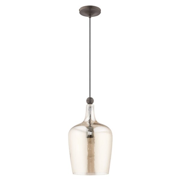 Art Glass Mini Pendants 1 Light English Bronze Mini Pendant
