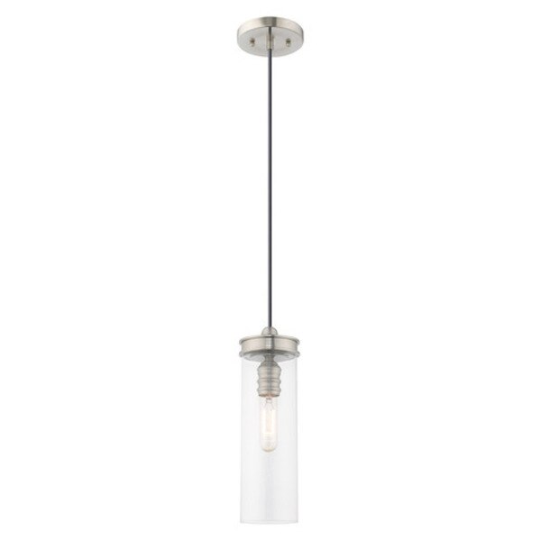 Art Glass Mini Pendants 1 Light Brushed Nickel Mini Pendant