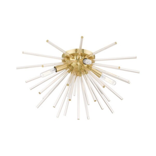 Utopia 4 Light Satin Brass Ceiling Mount
