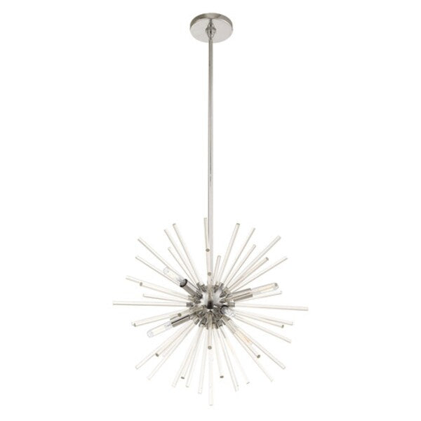 Utopia 6 Light Polished Chrome Pendant Chandelier