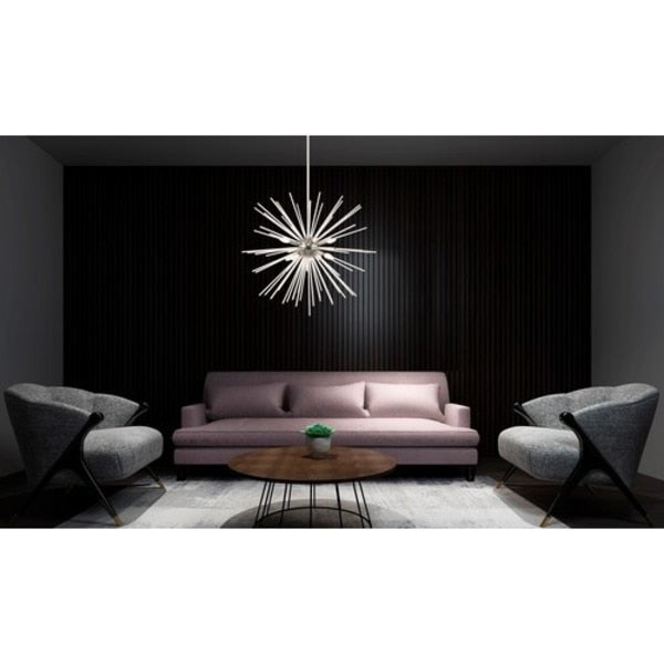 Utopia 8 Light Polished Chrome Pendant Chandelier