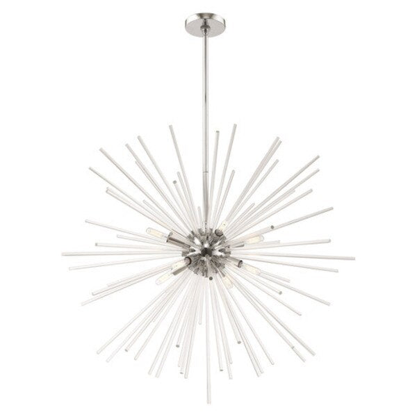 Utopia 8 Light Polished Chrome Pendant Chandelier
