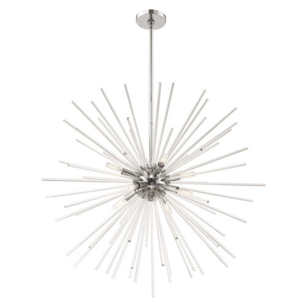 Utopia 8 Light Polished Chrome Pendant Chandelier