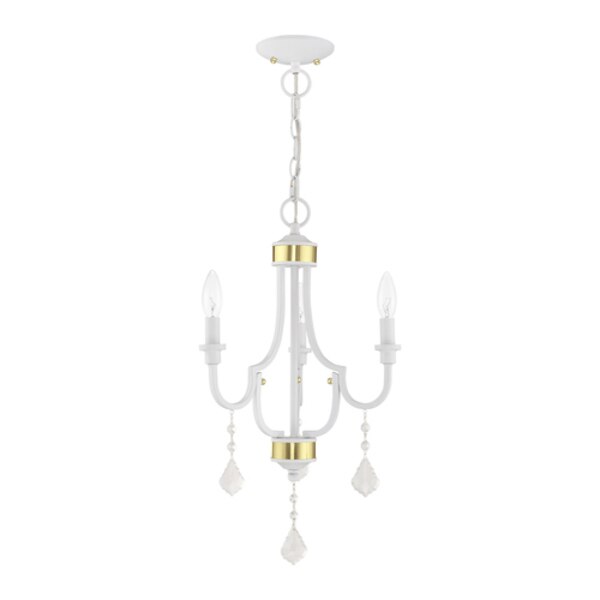 Glendale 3 Light White Mini Chandelier