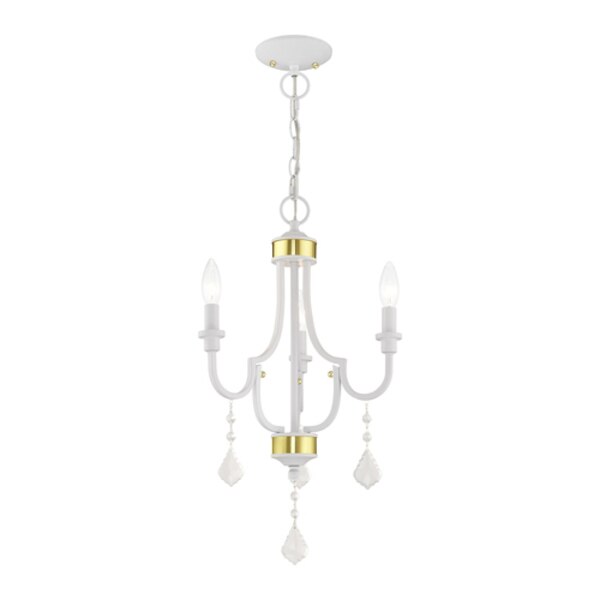 Glendale 3 Light White Mini Chandelier