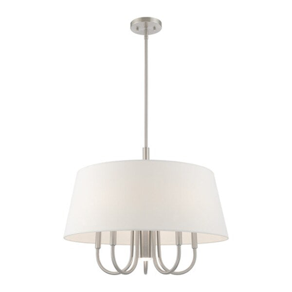 Belclaire 6 Light Brushed Nickel Pendant Chandelier