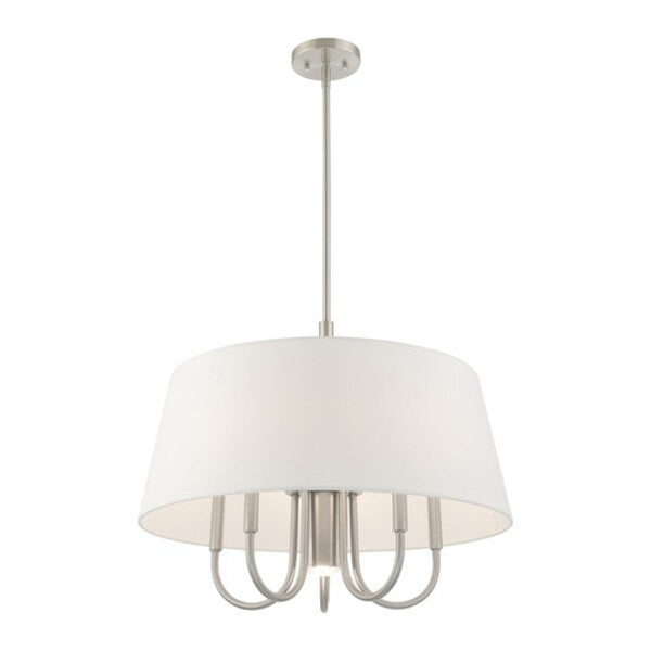 Belclaire 6 Light Brushed Nickel Pendant Chandelier