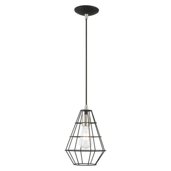 Geometric Shade Mini Pendants 1 Light Black Mini Pendant