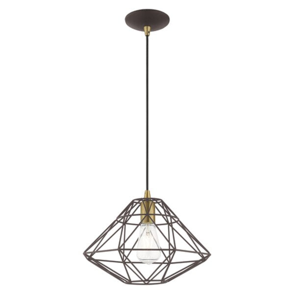 Geometric Shade Mini Pendants 1 Light Br