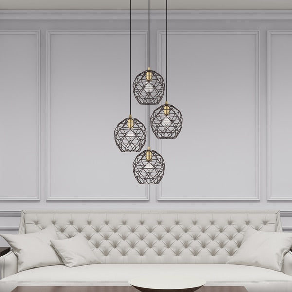 Geometric Shade Mini Pendants 1 Light Bronze Mini Pendant