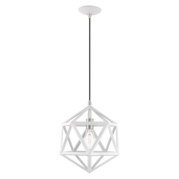 Geometric Shade Mini Pendants 1 Light White Mini Pendant