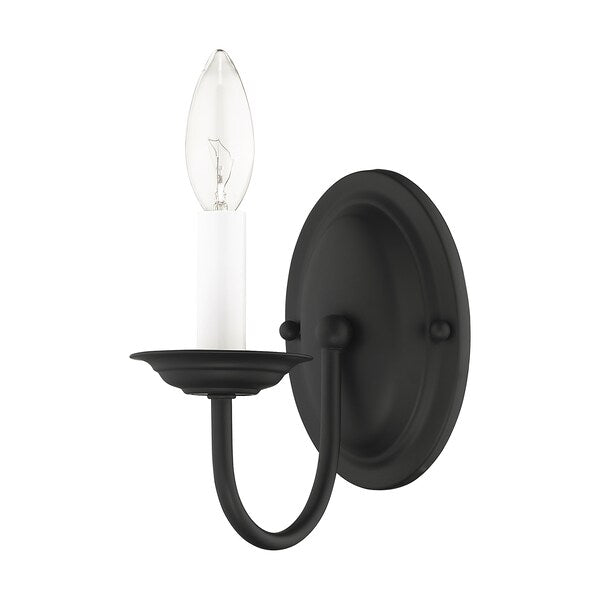 Home Basics 1 Light Black Wall Sconce