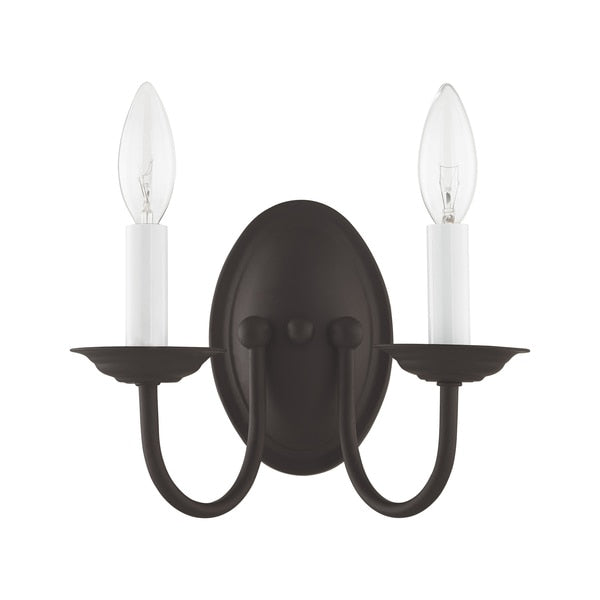 Home Basics 2 Light Bronze Wall Sconce