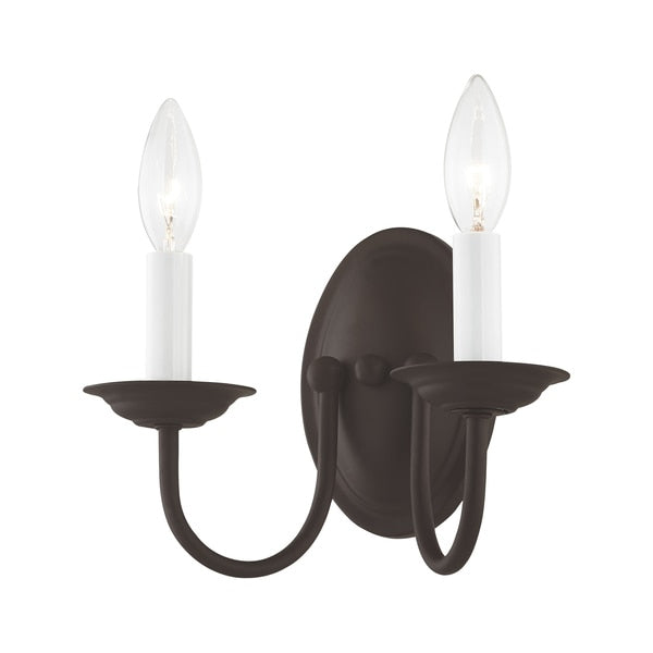Home Basics 2 Light Bronze Wall Sconce