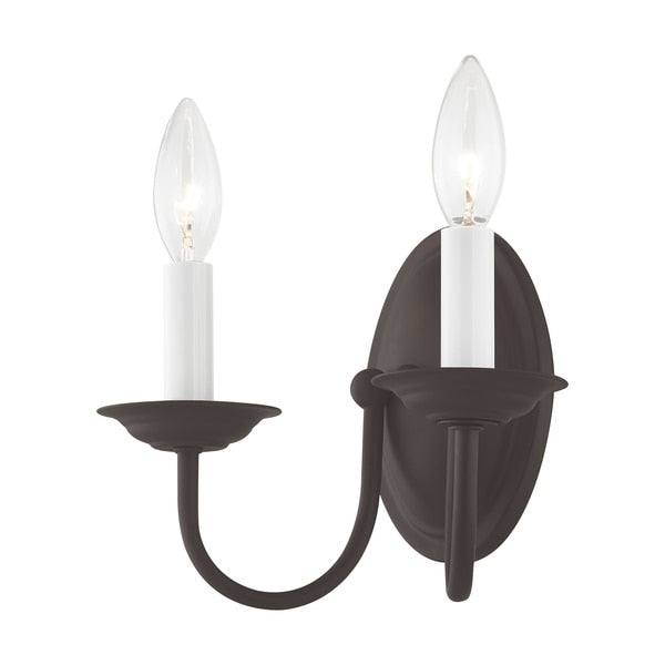 Home Basics 2 Light Bronze Wall Sconce