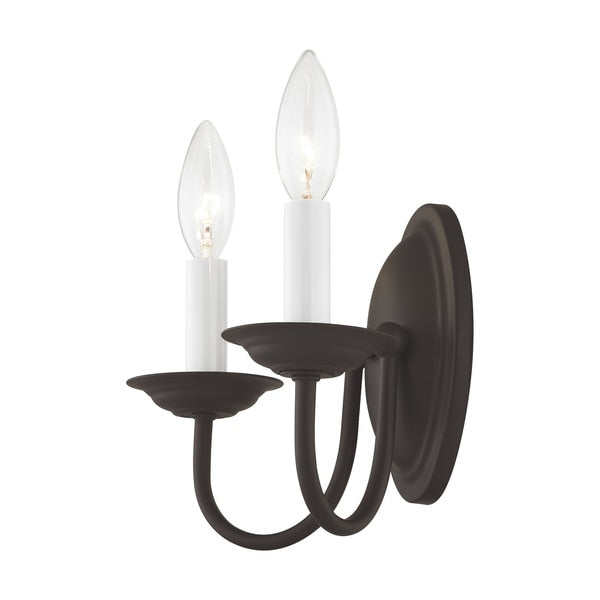 Home Basics 2 Light Bronze Wall Sconce