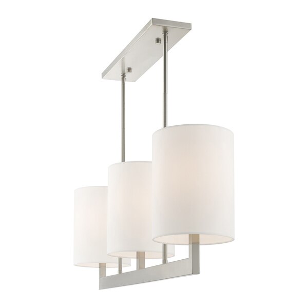 Hayworth 3 Light Brushed Nickel Linear C