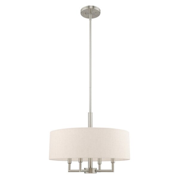 Meridian 4 Light Brushed Nickel Pendant Chandelier