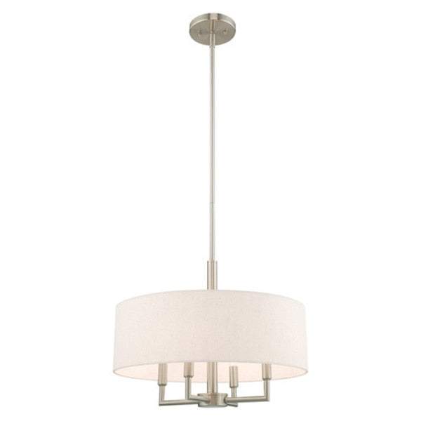 Meridian 4 Light Brushed Nickel Pendant Chandelier