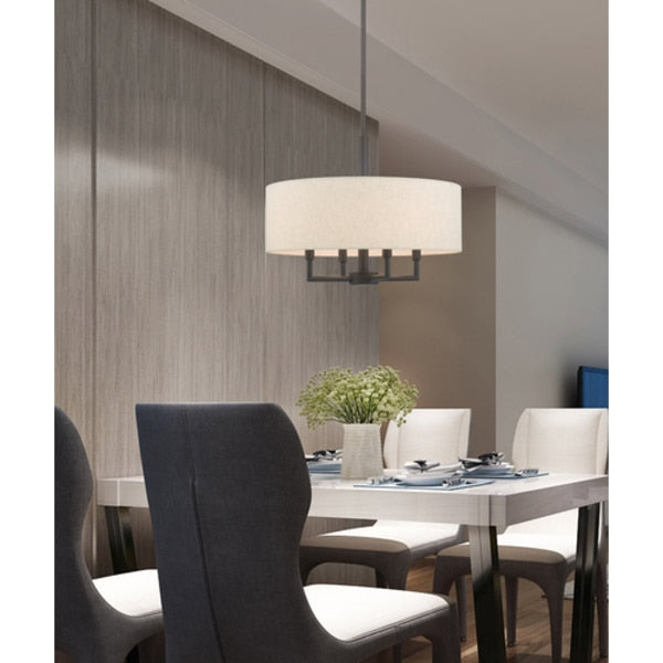 Meridian 4 Light English Bronze Pendant Chandelier