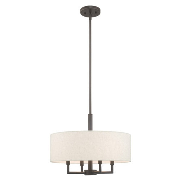 Meridian 4 Light English Bronze Pendant Chandelier