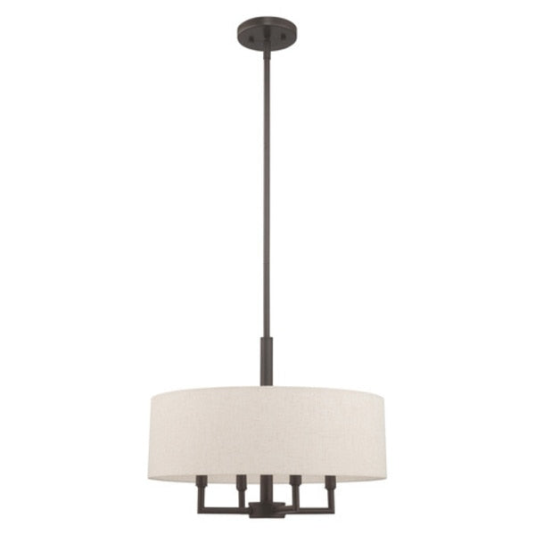 Meridian 4 Light English Bronze Pendant Chandelier