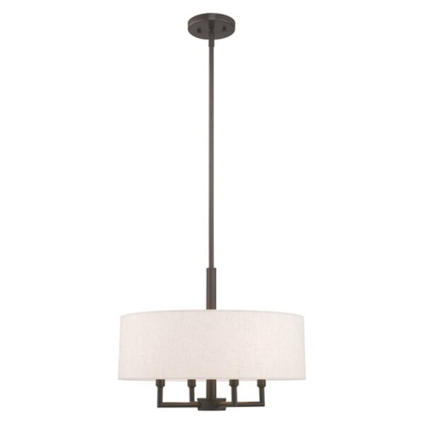 Meridian 4 Light English Bronze Pendant Chandelier
