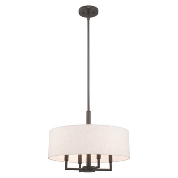 Meridian 4 Light English Bronze Pendant Chandelier
