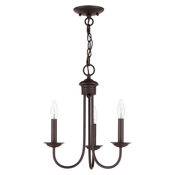 Estate 3 Light Bronze Mini Chandelier