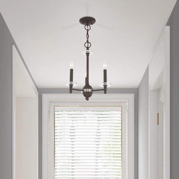 Bancroft 3 Light Bronze Mini Chandelier