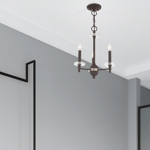 Bancroft 3 Light Bronze Mini Chandelier
