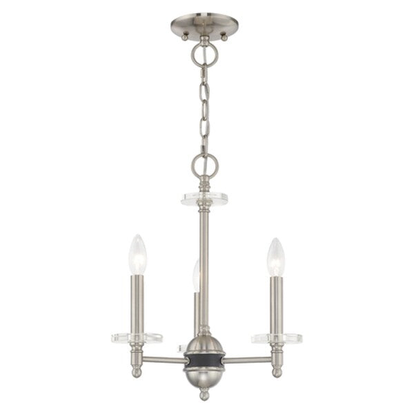 Bancroft 3 Light Brushed Nickel Mini Chandelier