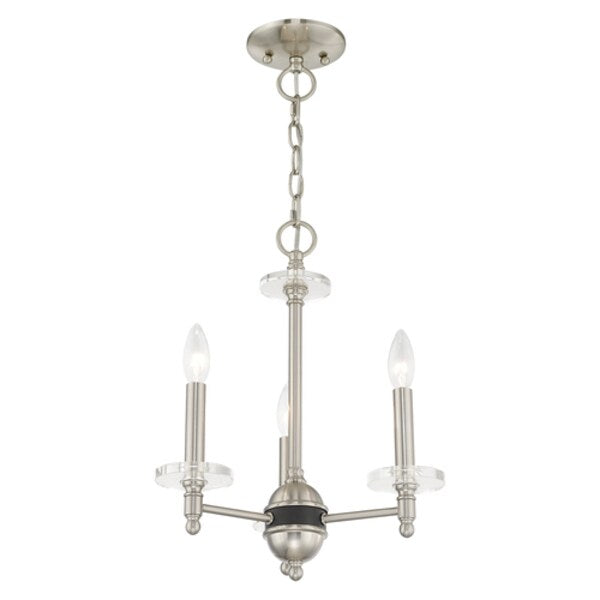 Bancroft 3 Light Brushed Nickel Mini Chandelier