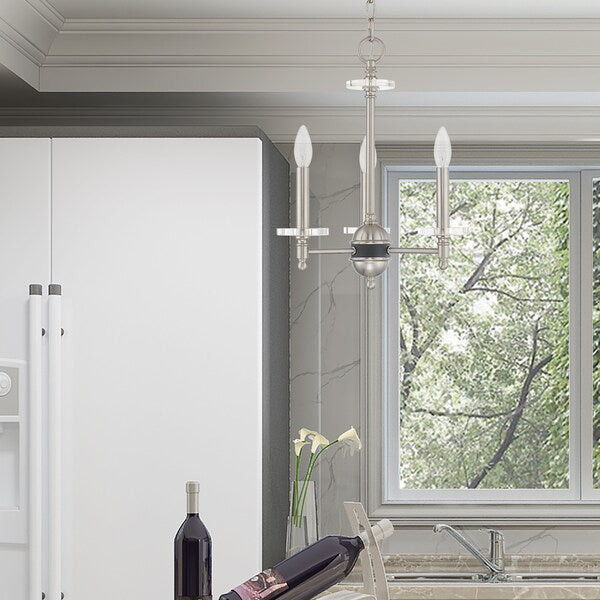 Bancroft 3 Light Brushed Nickel Mini Chandelier