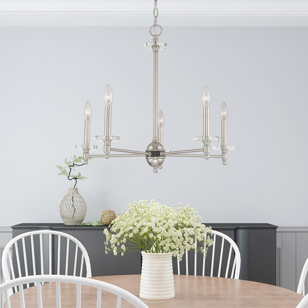Bancroft 5 Light Brushed Nickel Chandelier