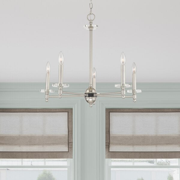 Bancroft 5 Light Brushed Nickel Chandelier