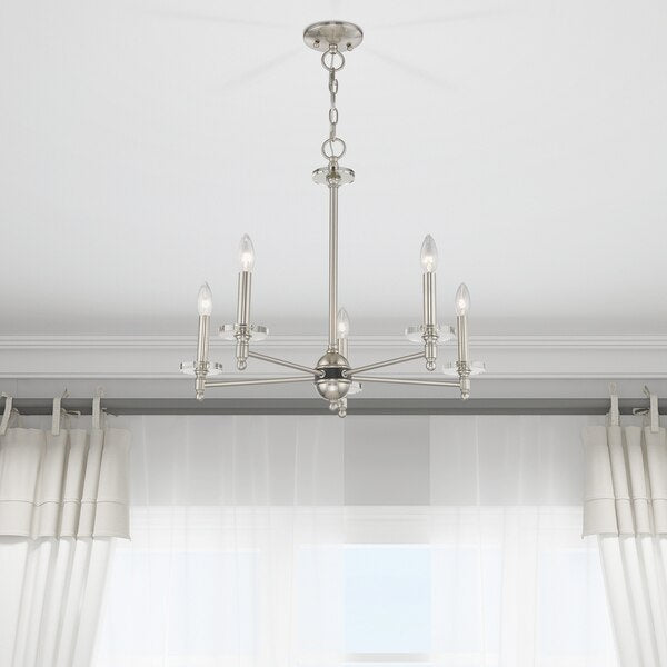 Bancroft 5 Light Brushed Nickel Chandelier
