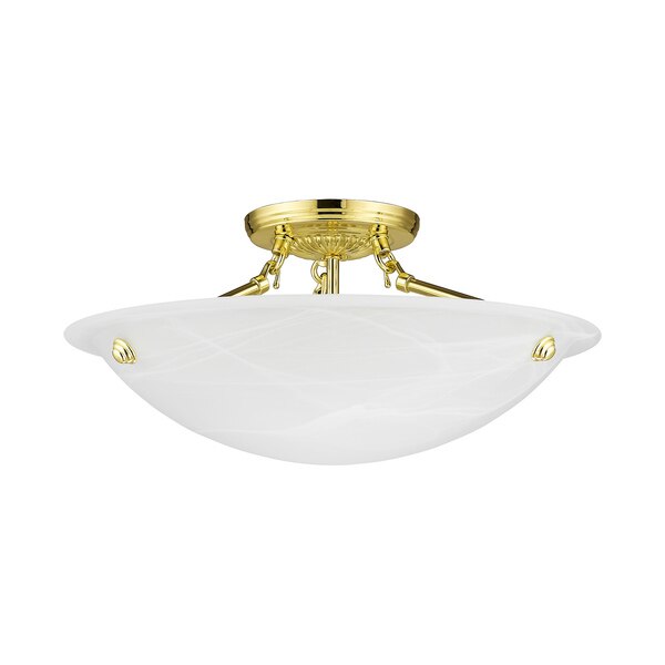 Oasis 3 Light Polished Brass Ceiling Mount