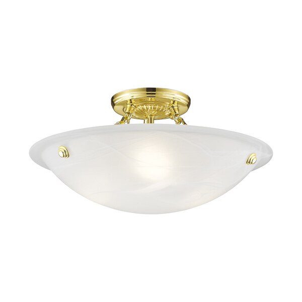 Oasis 3 Light Polished Brass Ceiling Mount
